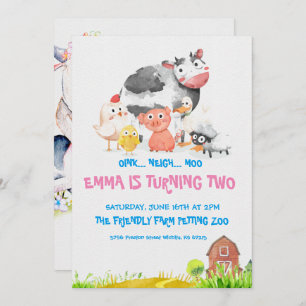 Farm Theme Party Invitations