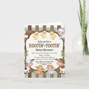 Farm-Themed Baby Shower Design - Cute Farm Animals Invitation