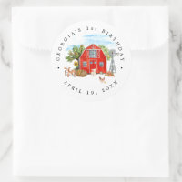 Farm Themed Birthday Party Thank You Favour