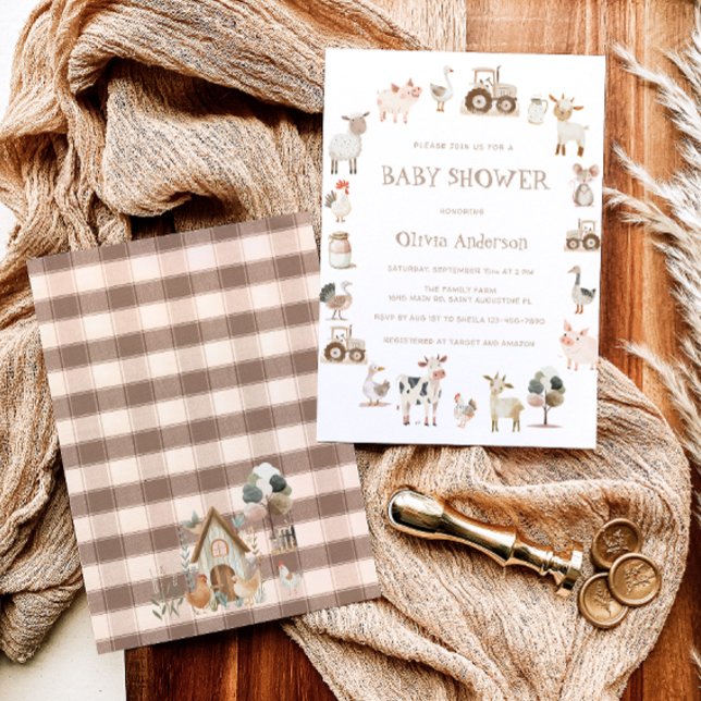 Farm Themed Gender Neutral Baby Shower Invitation (Creator Uploaded)