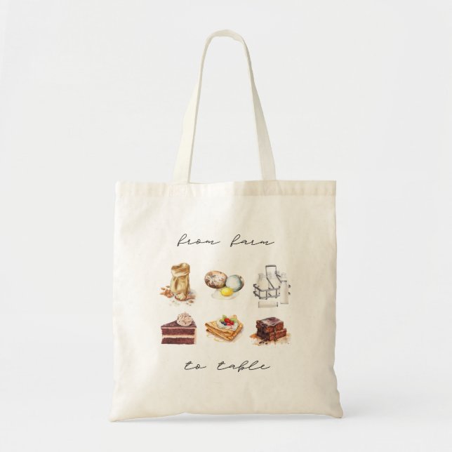 Farm To Table Baker's Edition Tote Bag (Front)