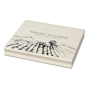 Farm To Table Catering Business Wood Art Stamp