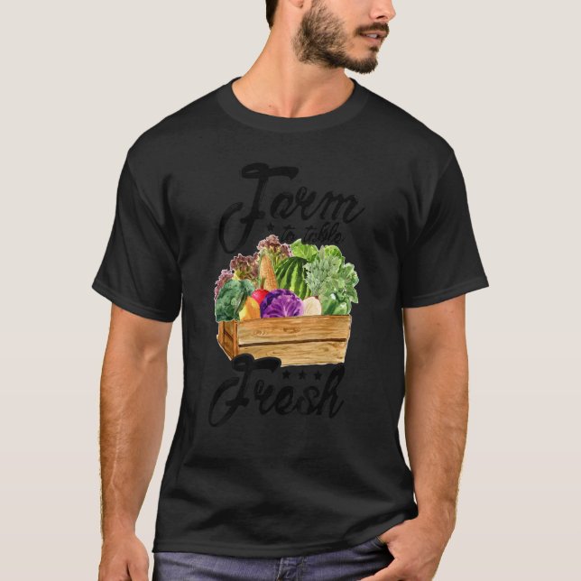 Farm To Table Eat Local Farming Agriculteur Tracto T-Shirt (Front)
