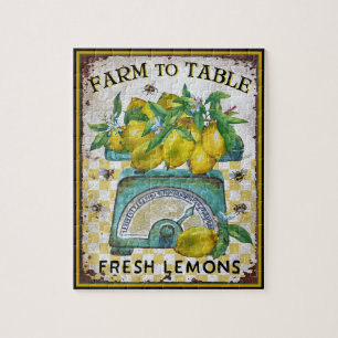 Farm to Table Lemons and Bees  Jigsaw Puzzle