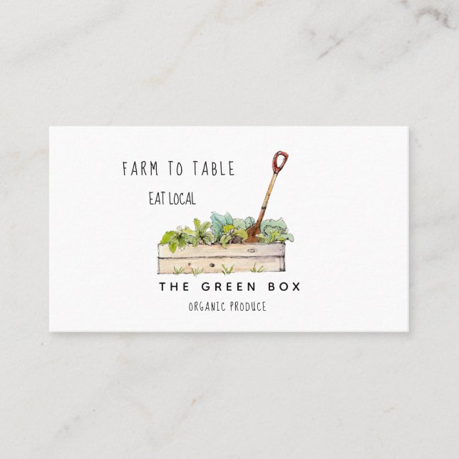 Farm to table Organic farm Business Card (Front)