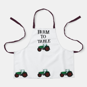 Farm to Table Print Apron, Small Apron