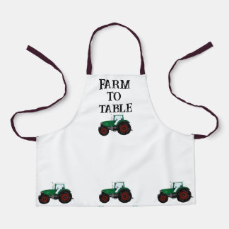 Farm to Table Print Apron, Small Apron