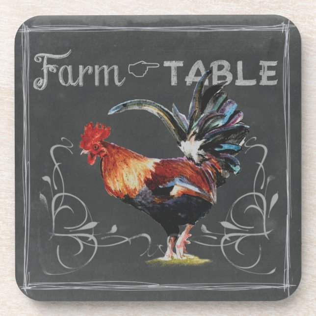 Farm to Table Rooster Coaster (Front)