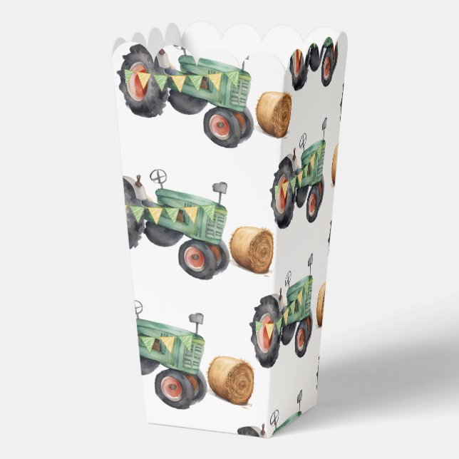 Farm Tractor Boys Birthday  Favour Box (Back)