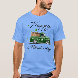Farm Tractor Happy St Patrick's Day Truck Green T-Shirt