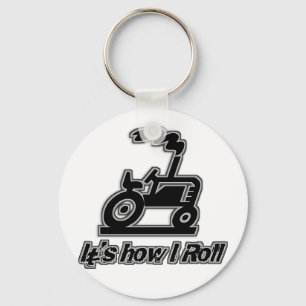 Farm Tractor How I Roll Key Ring