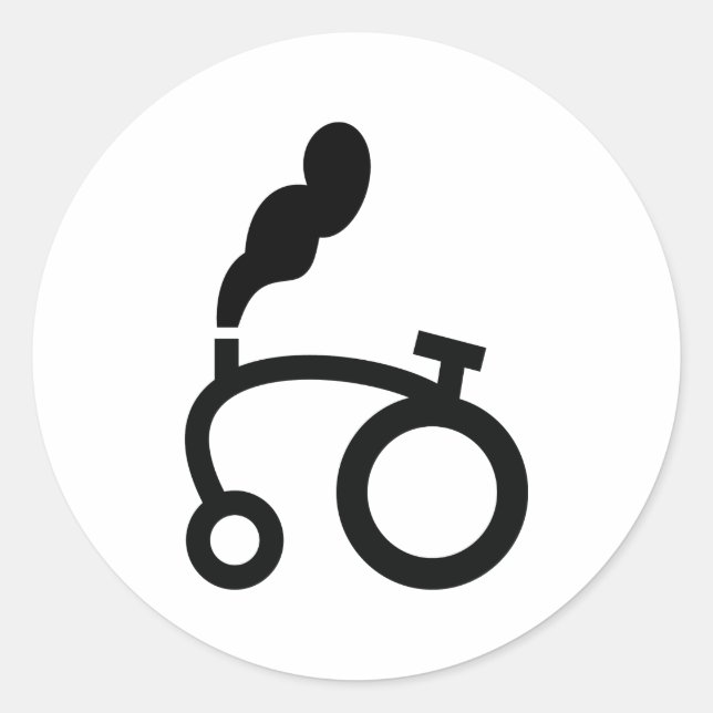 farm tractor logo symbol classic round sticker (Front)