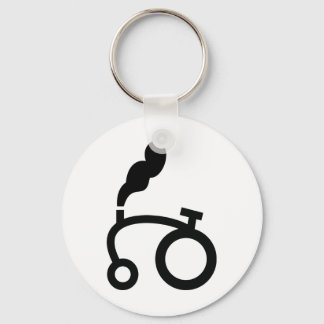 farm tractor logo symbol key ring