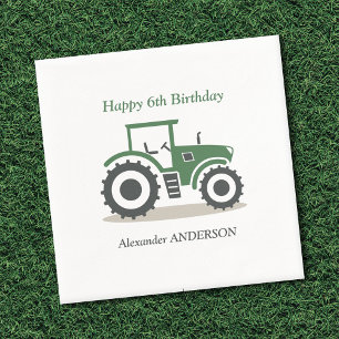 Farm Tractor  Napkin