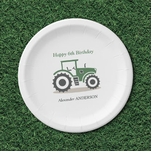 Farm Tractor  Paper Plate