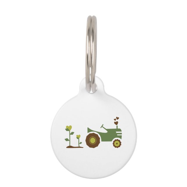 Farm Tractor Pet Tag (Front)