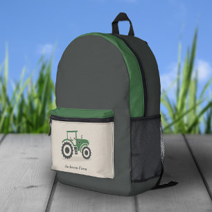 Farm Tractor Printed Backpack