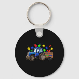 Farm Tractor Truck Puzzle Autism Awareness Day 202 Key Ring