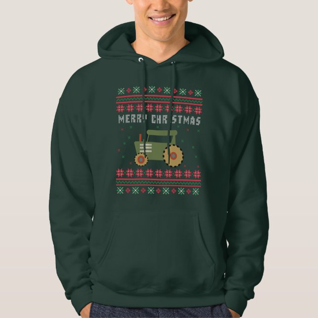 Farm Tractor Ugly Christmas Sweater (Front)
