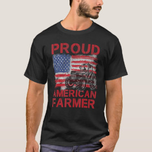 Farm Tractors America Flag Hoodie I Patriotic Farm T-Shirt