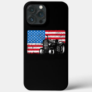 Farm Tractors American Flag Farming Tractors iPhone 13 Pro Max Case
