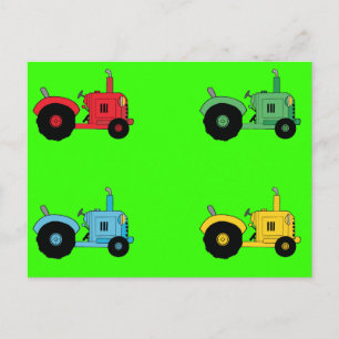 Farm Tractors Postcard