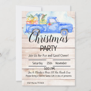 Farm Truck, Christmas Party Invitation
