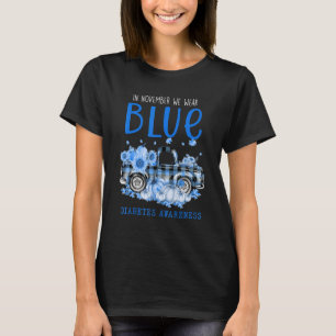 Farm Truck In November We Wear Diabetes Awareness T-Shirt