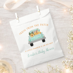 Farm Truck With Pumpkin Fall Baby Shower Favour Bags