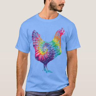 Farm Vintage Chicken Tie Dye Hippie Poultry Farmer T-Shirt