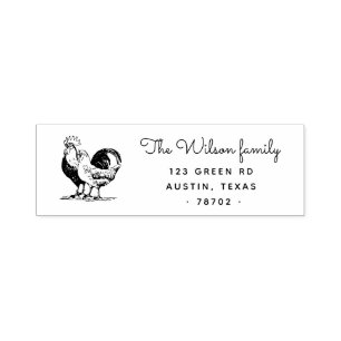 Farm Vintage   Return Address Rubber Stamp