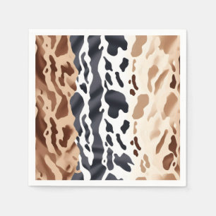 Farm Wedding Cowhide Print Napkin