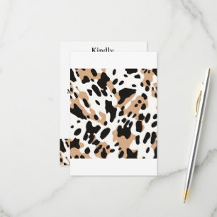 Farm wedding Cowhide Print RSVP Card