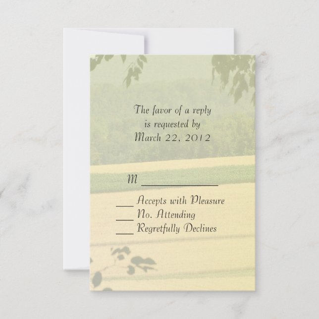 Farm Wedding RSVP Card (Front)