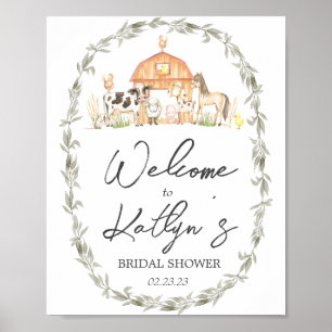 Farm Welcome Sign, Farm Poster, Farm baby shower  Poster
