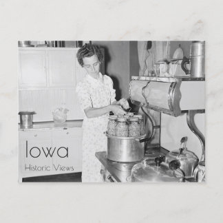 Farm Woman Cooking Postcard