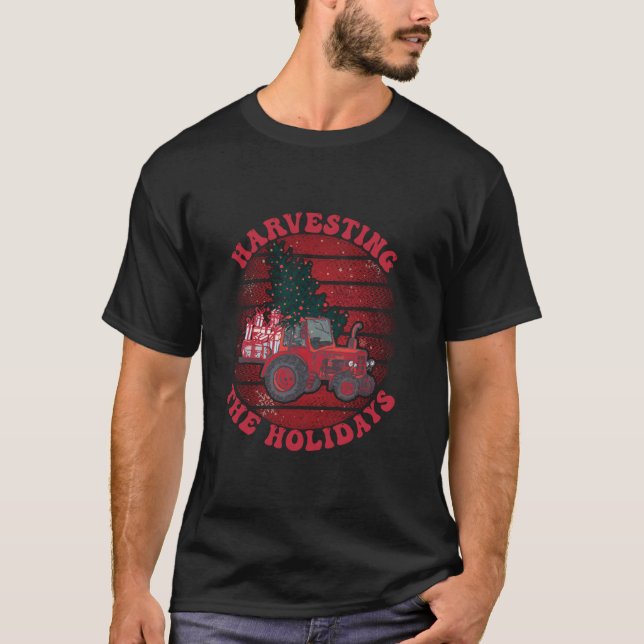 Farm Worker Santa Farmer Agriculturist Christmas T T-Shirt (Front)