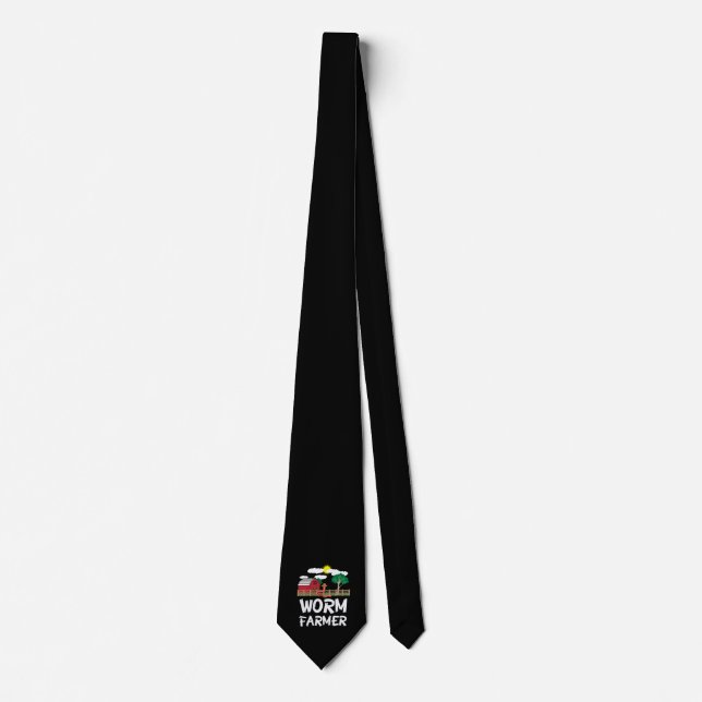 Farm Worm Composting Farming - Farmer Gift Tie (Front)