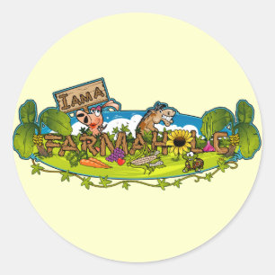 Farmaholic Logo Round Stickers