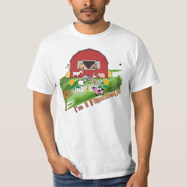 FarmAholic Online Farm Games T-Shirt (Front)