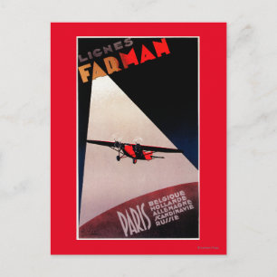 Farman Airlines Farman 300 Monoplane Promo Poste Postcard