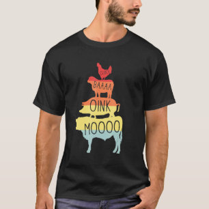 Farmer Animals Pyramid Farm Country Girl Farming C T-Shirt