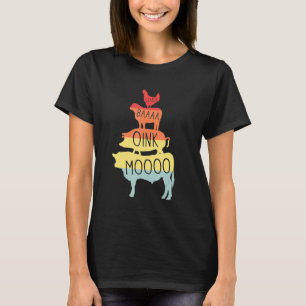Farmer Animals Pyramid Farm Country Girl Farming C T-Shirt