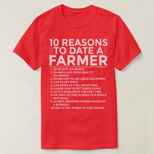 Farmer Apparel Farm Outfit Rancher Costume Farming T-Shirt (Design Front)
