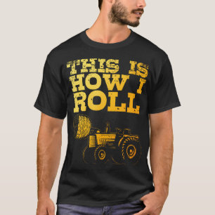 Farmer Art For Men Women Tractor Farming Hay Bale T-Shirt
