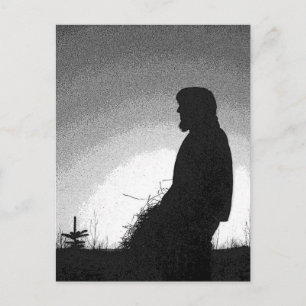 Farmer at Sunset Postcard