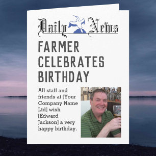 Farmer Birthday Card to Personalize