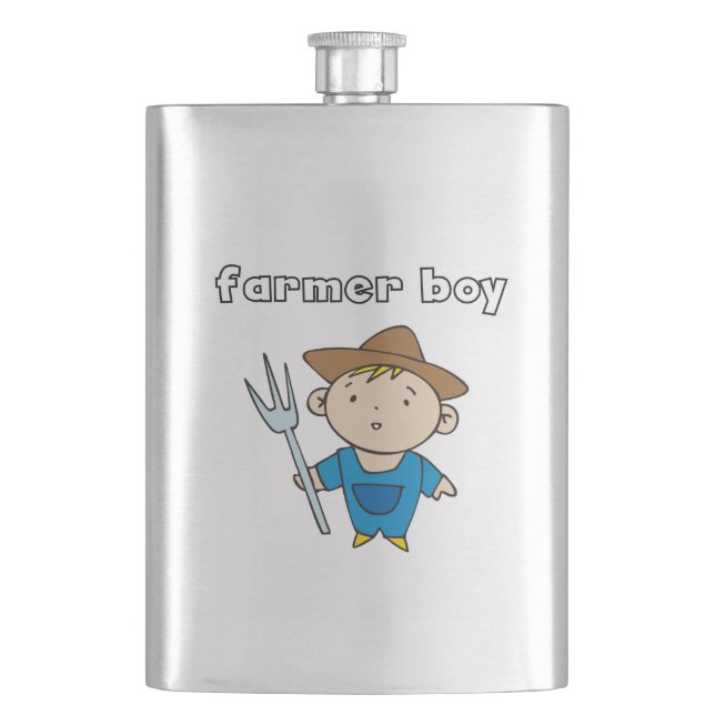 Farmer Boy Hip Flask (Front)