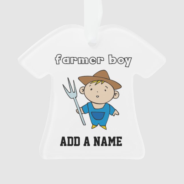 Farmer Boy Ornament (Front)