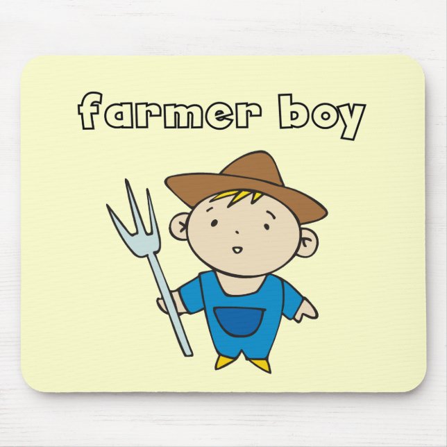 Farmer Boy Tshirts and Gifts Mouse Mat (Front)